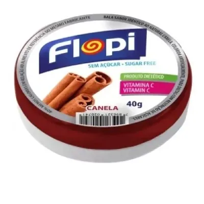 Bala Flopi Sem Açúcar Hortelã e Canela 40g